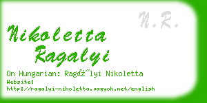 nikoletta ragalyi business card